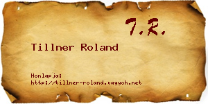 Tillner Roland névjegykártya