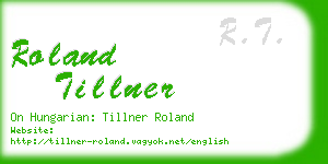 roland tillner business card
